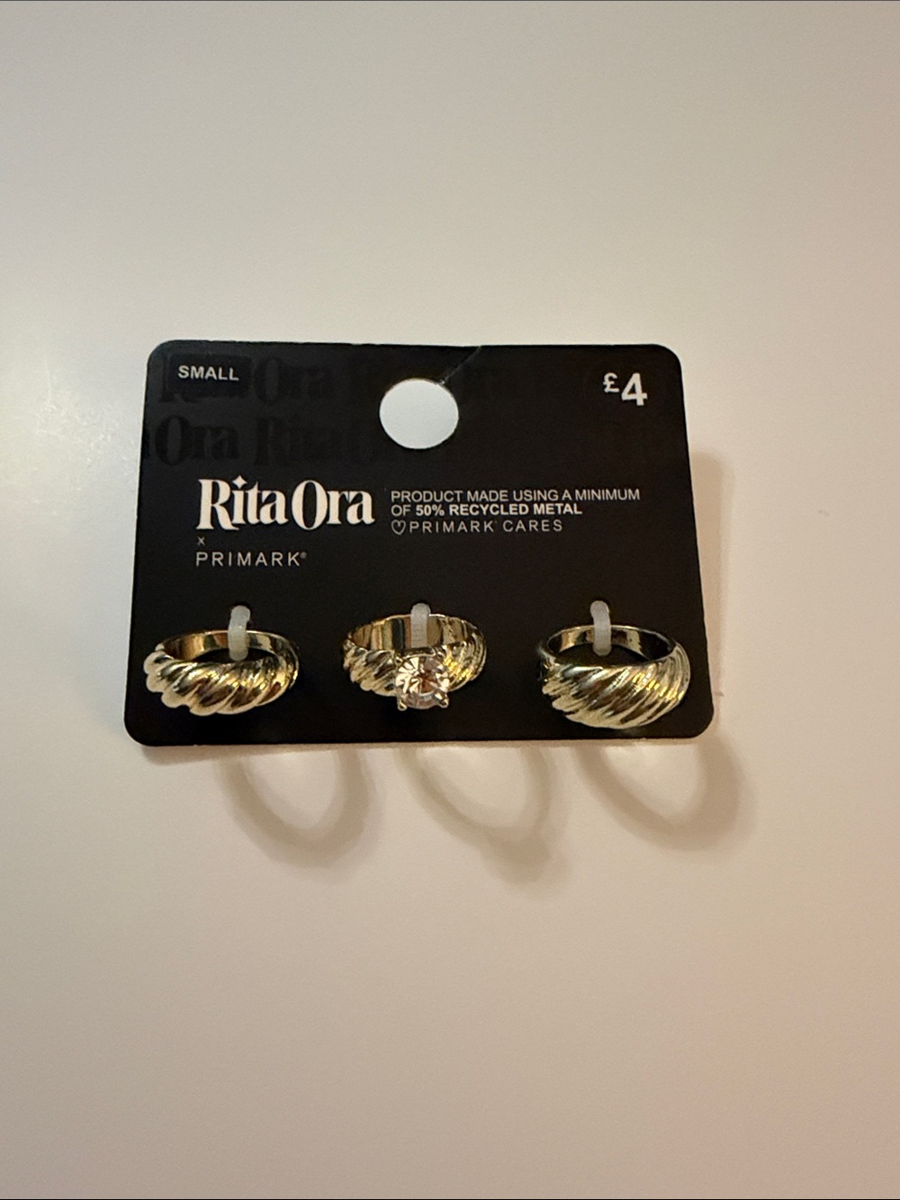 Primark Pale Beige Earring Display Card